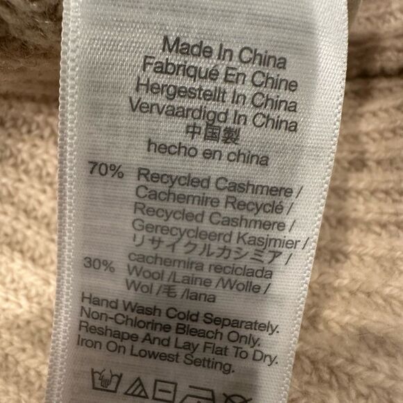 Madewell resourced cashmere turtleneck sweater beige - Picture 4 of 4